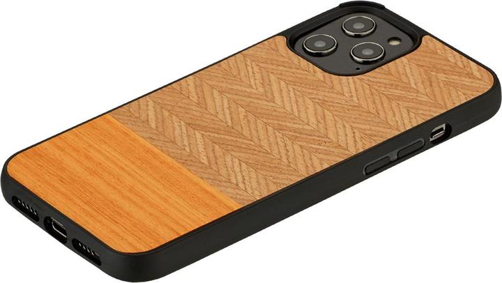 Immagine prodotto Man&Wood custodia per iPhone 12/12 Pro a spina di pesce arancia nero (Apple iPhone 12, Realme 12 Pro+)