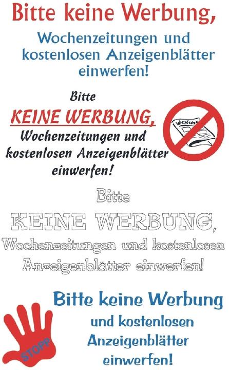 Energie-Label Z-Design Briefkasten Aufkleber