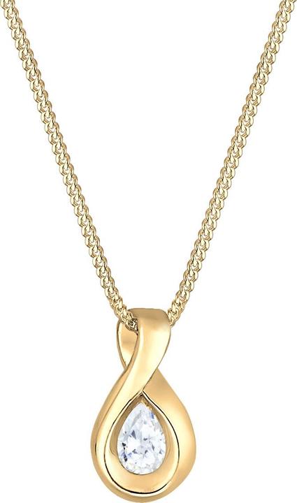 Actual product image Elli PREMIUM Necklace Infinity Zirconia Infinity 585 yellow gold (585 yellow gold, Zirconia, 45 cm)