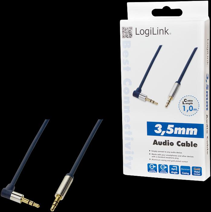 Immagine prodotto LogiLink jack da 3,5 mm - jack da 3,5 mm (1 m, Connettore da 3,5 mm (AUX))