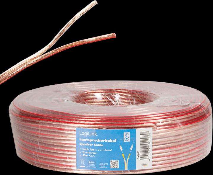 Produktbild LogiLink CA Lautsprecherkabel (50 m, 1.50 mm²)