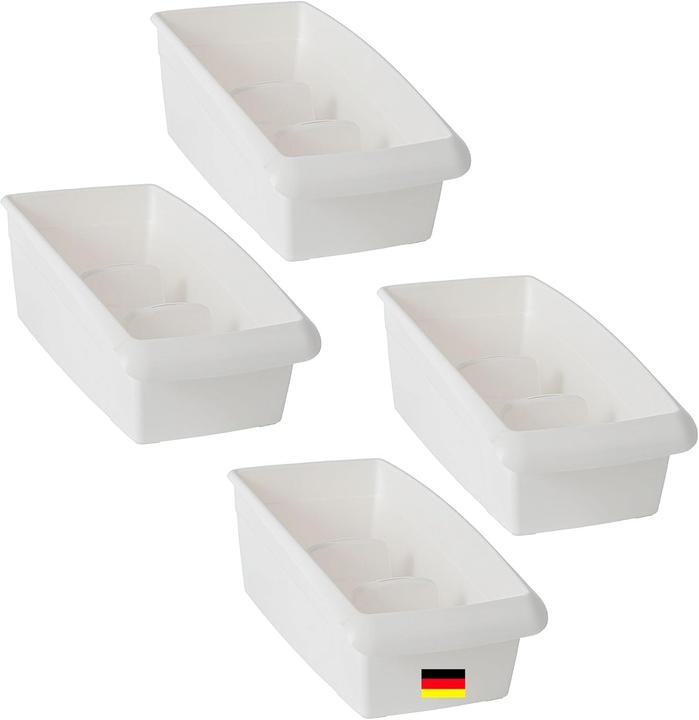 Immagine prodotto Novaliv Zuppiera 4 pezzi Economy Set Cassetto Organizzatore Cucina - 25 x 16 cm BIANCO Conservazione Spezie