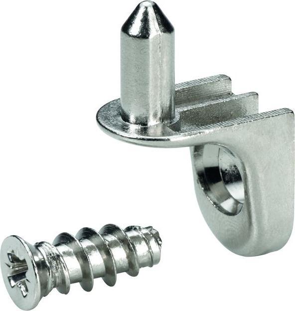 Hettich Regalbodentrger Sekura 7 zum Anschrauben vernickelt 5 mm 16 Stck (16 pcs.)