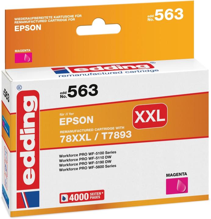 Actual product image Edding Ink cartridge printer cartridge replaced 78XXL / T7893 Magenta (M)