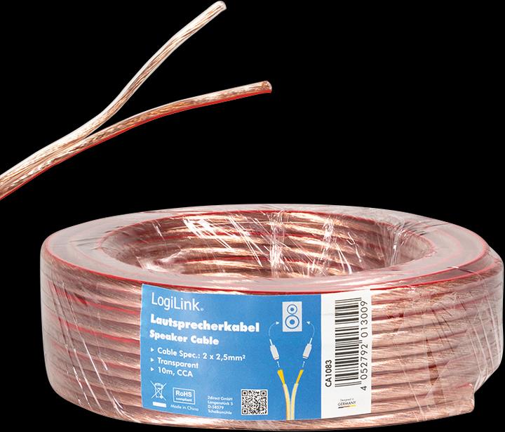 Produktbild LogiLink CA Lautsprecherkabel (10 m, 2.50 mm²)