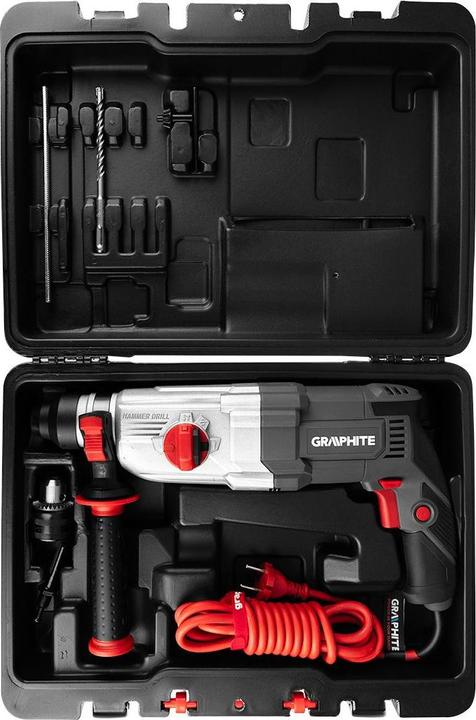 Immagine prodotto No Name Valigetta per trapano a percussione SDS+ 900W (Corrente elettrica)