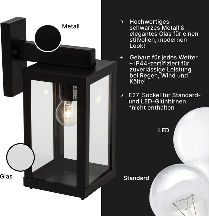 Actual product image Brilliant Gaia outdoor wall lamp (E27, IP44)
