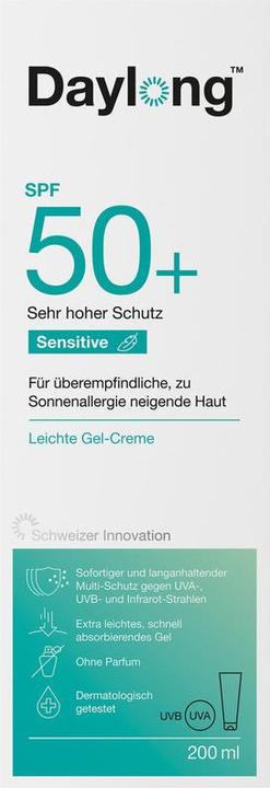 Produktbild Daylong Sensitive Gel-Creme (Sonnencreme, SPF 50+, 200 ml, 246 g)