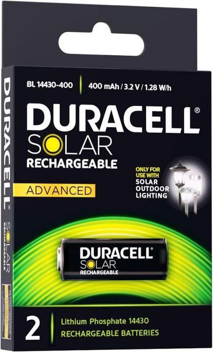 Produktbild Duracell Akku Solar Lithium Phosphat Akku 14430, LiFePO4 (14430)