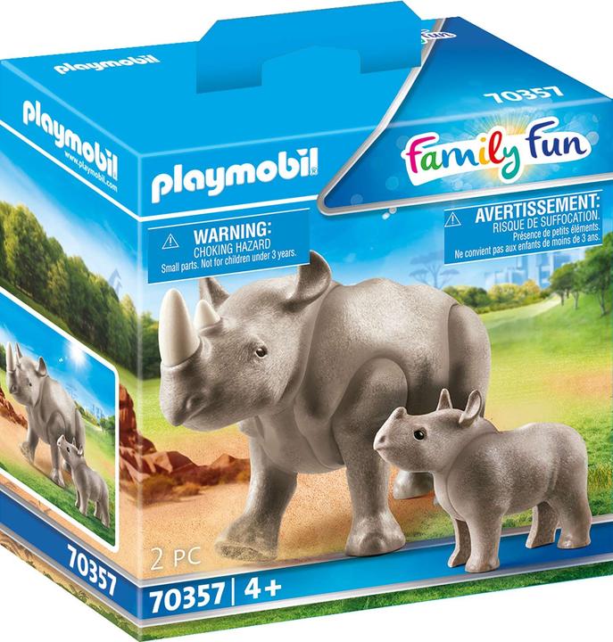 Playmobil Nashorn mit Baby (70357, Playmobil Family Fun)