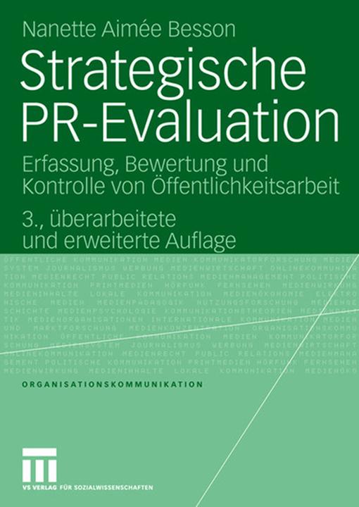 Produktbild Strategische PR-Evaluation (Deutsch, Nanette Besson, 2008)
