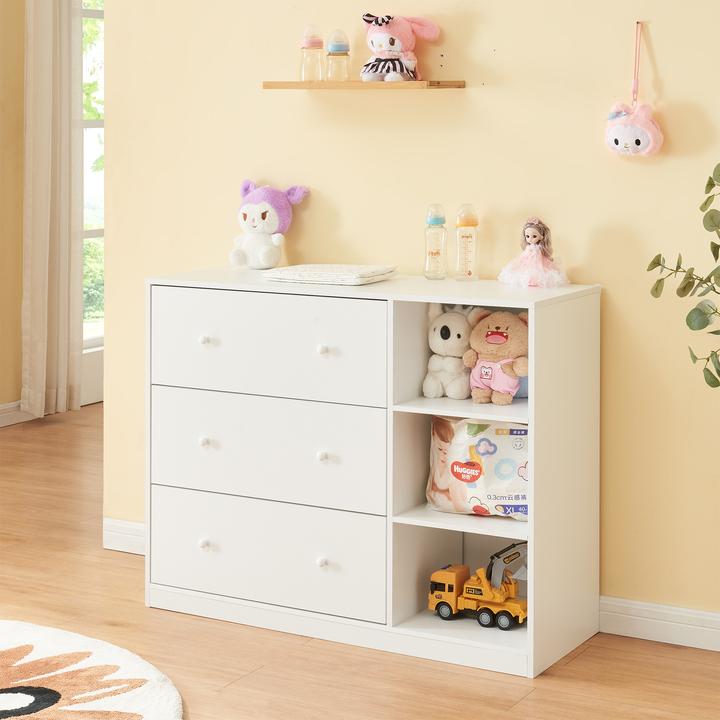 Immagine prodotto En.Casa Wickelkommode Beldinupp mit Wickelauflage 93x110x55 cm Weiss