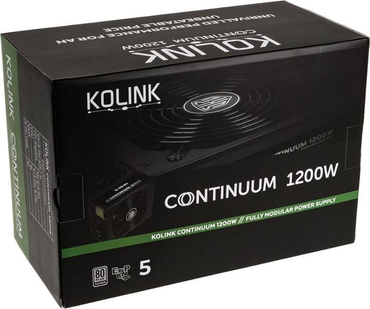 Image du produit Kolink Bloc d'alimentation modulaire Continuum 80 PLUS Platinum - 1200 Watt (1200 W)