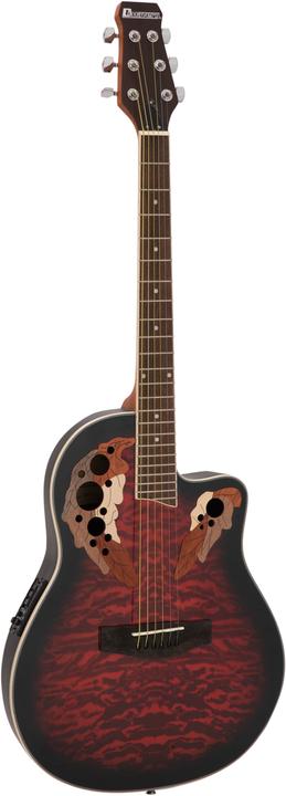 Produktbild Dimavery OV-500 Roundback (Halbakustik Gitarre, Walnuss, Ahorn, Fichte)