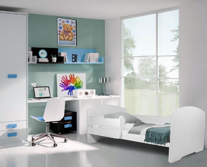 Image du produit ADRK Furniture Lit avec matelas et garde-corps PEPE 160x80 (160 x 80 cm)