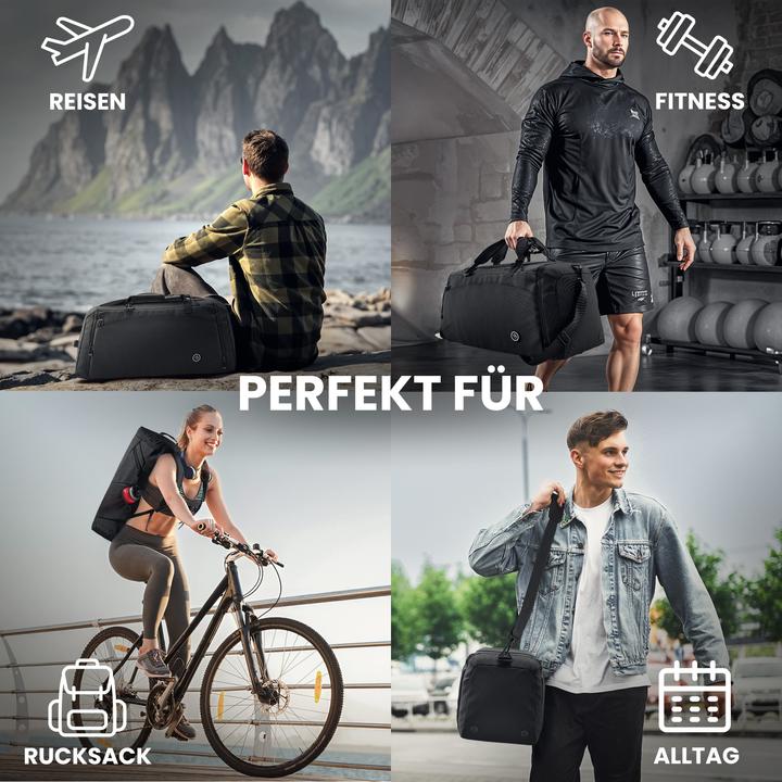 Produktbild BeMaxx Sport-Trainingstasche, 60L, Schwarz (60 l)