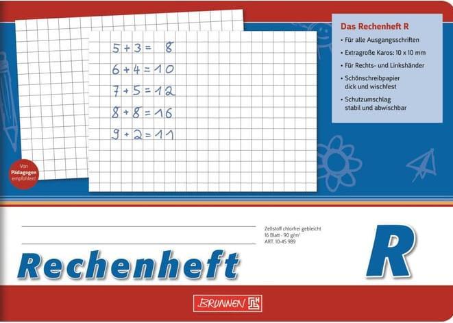 Produktbild Rechenheft A5 quer Lin R 16 Bl. 1045989 (Kariert, Harter Einband)