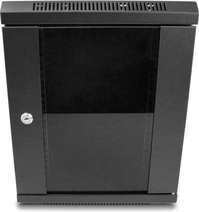 Produktbild Delock 10? Netzwerkschrank mit Glastür 8 HE schwarz (8 HE, 10 Zoll Rack)