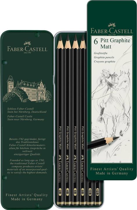 Actual product image Faber-Castell Pitt Graphite 6some (M, 6 x)