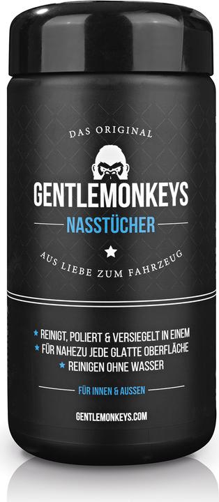 Actual product image Die Höhle der Löwen Gentle Monkeys vehicle cleaner set of 20 wet wipes + microfibre cloth (300 ml)
