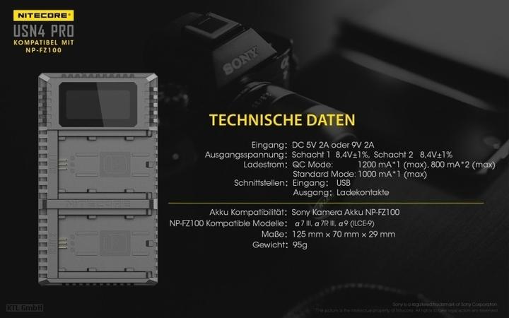 Actual product image Nitecore USN4 Pro (1 pcs., Device specific, Rechargeable battery)