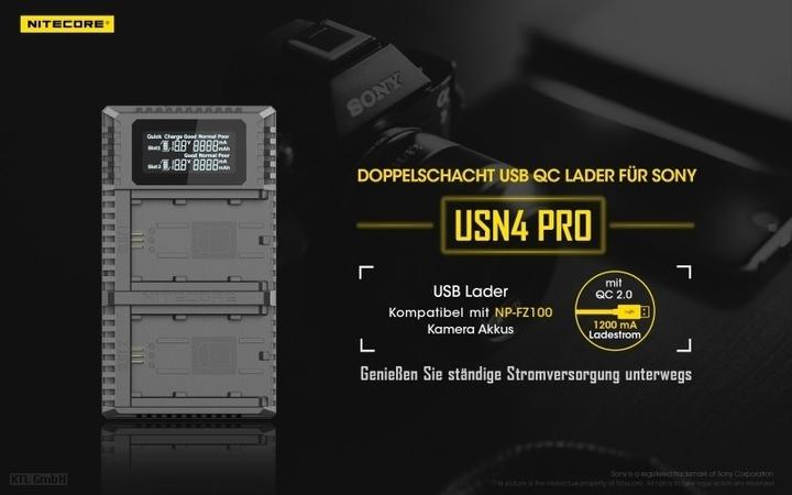 Actual product image Nitecore USN4 Pro (1 pcs., Device specific, Rechargeable battery)