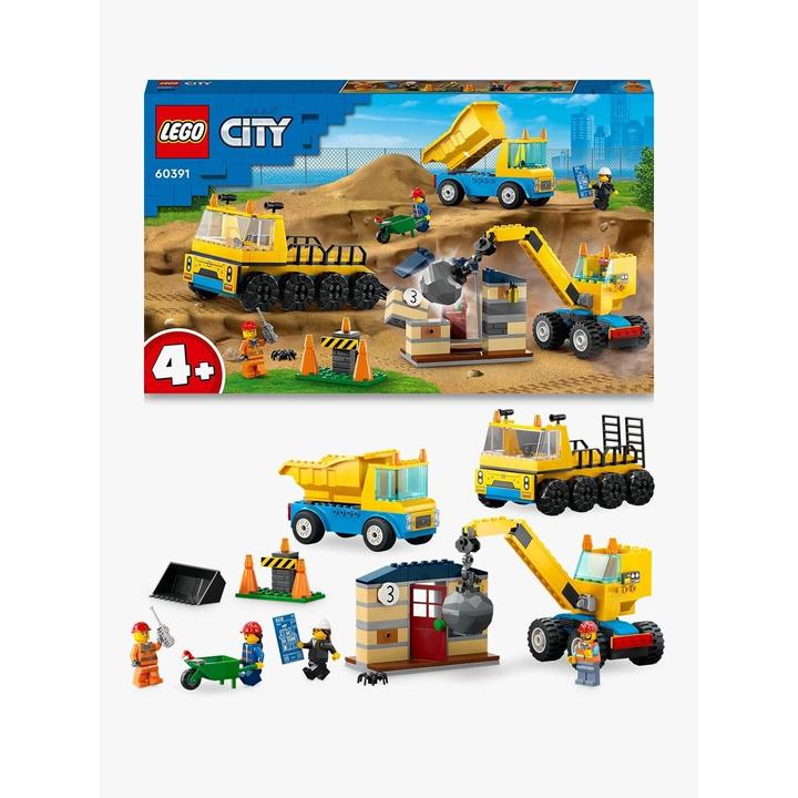Produktbild LEGO Baufahrzeuge und Kran mit Abrissbirne (60391, LEGO City)