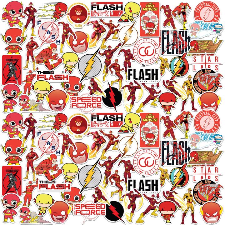 Actual product image The Flash Deluxe Stickers (Pack of 100)