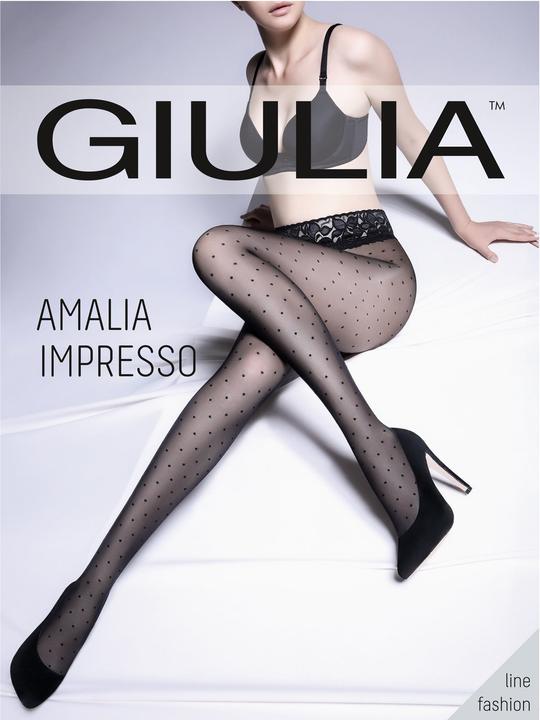 Actual product image Giulia Amalia Impresso 40 tights, colour nero-glace, size 40-42 (40 DEN, 40 - 42)