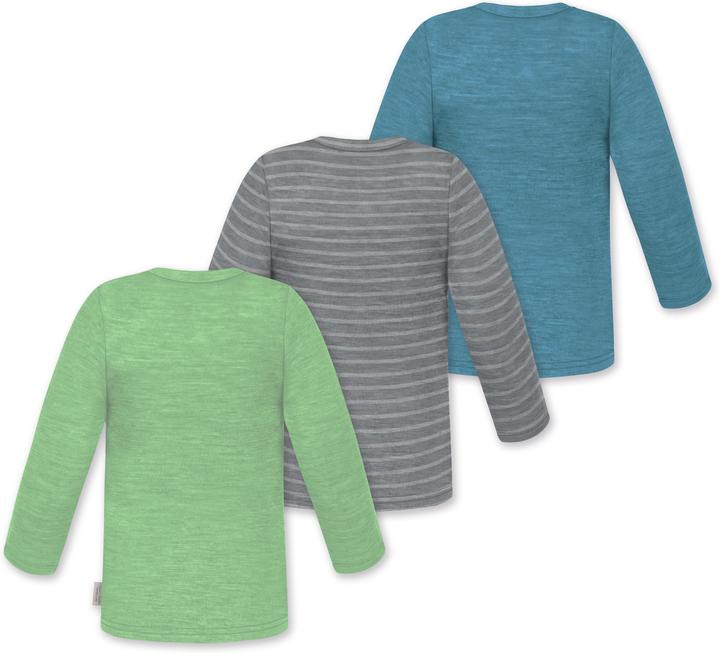 Actual product image Normani 3-pack baby merino longsleeve "Taupo" - 9475 (104)
