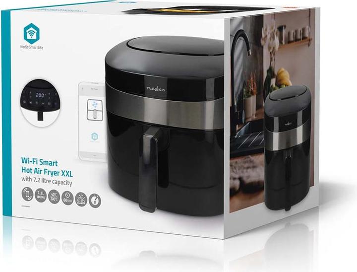 Immagine prodotto Nedis Friggitrice ad aria calda SmartLife Wi-Fi | 7,2 l | Timer: 240 min | Numero di programmi