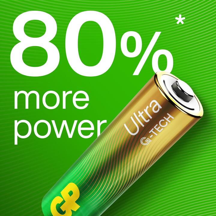 Immagine prodotto GP Batteries GP - Batteria alcalina Ultra, formato AA, 15AU/LR6, 1,5V, confezione da 8 pezzi (8 pz., AA)