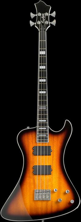 Hagstrom E-Bass, Nekromant 4, Tobacco Sunburst (Electric guitar, Mahogany)