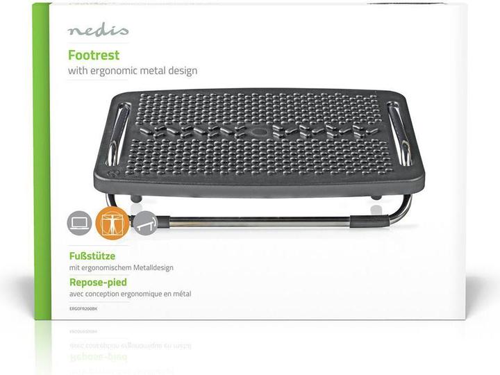 Actual product image Nedis Footrest - Ergonomic - To improve comfort while working - For a better body (42 x 31 x 2 cm)