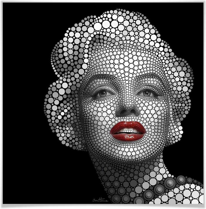 Actual product image Trenddeko Ben Heine - Circlism: Marilyn Monroe (70 x 70 cm)