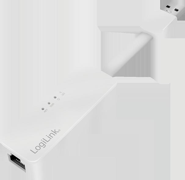 Actual product image LogiLink Ethernet adapter (USB, RJ45 (1x))