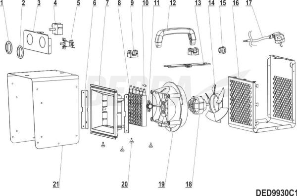Image du produit Dedra Thermostat YT-WN16 T250 16A 250V