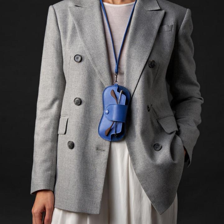 Only-Bags.Store Étui à lunettes chic en cuir - étui à lunettes souple et résistant avec bandoulière pour