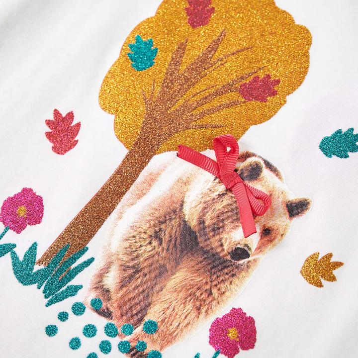 Produktbild VidaXL Kinder-Langarmshirt Ecru 128,Material: 95 % Baumwolle. 5 (128)