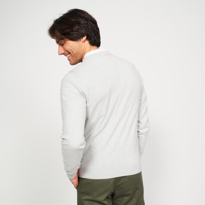 Image du produit Inesis Pulls de golf pour hommes col V Coton - CW 100 gris