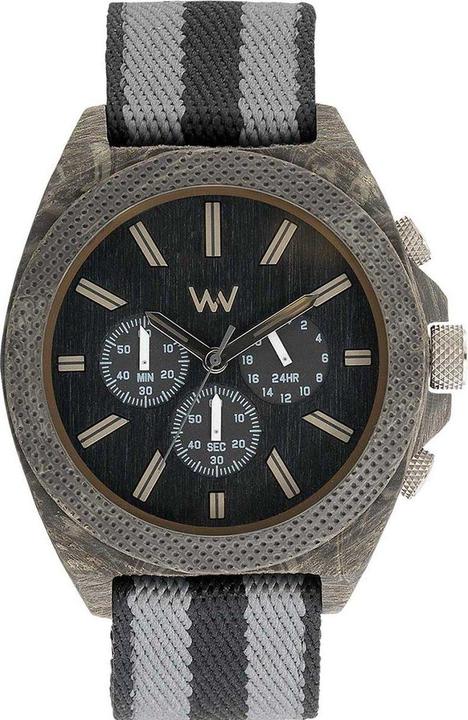 Wewood Phoenix Chrono Teak schwarz (Analoguhr, 46 mm)