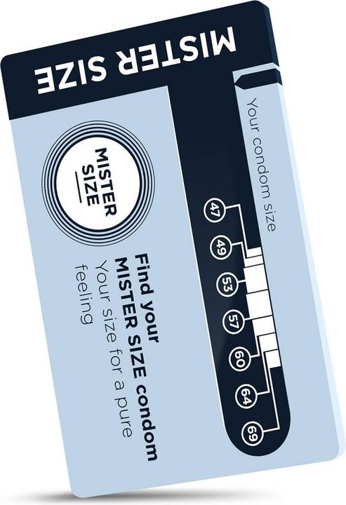 Produktbild Mister Size Condom Sizer» Bestimmen Sie jetzt Ihre Kondomgrösse (Englisch) (1 Stk.)