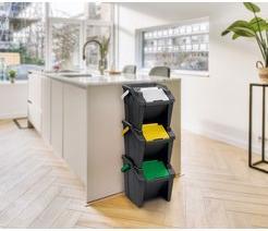 Image du produit Cep Corbeille Tower 3ST 30L noire (30 l)