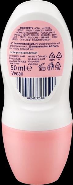 Actual product image dm Balea Soft Flower roll-on deodorant (Roll-on, 50 ml)