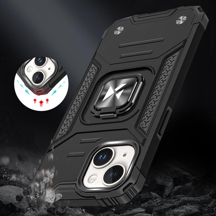 Actual product image Wozinsky Ring Armor iPhone 15 iPhone 15 Ring Armor case - red (Apple iPhone 15)