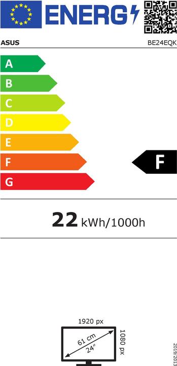 Energie-Label ASUS BE24EQK mit integrierter Webcam (1920 x 1080 Pixel, 24")