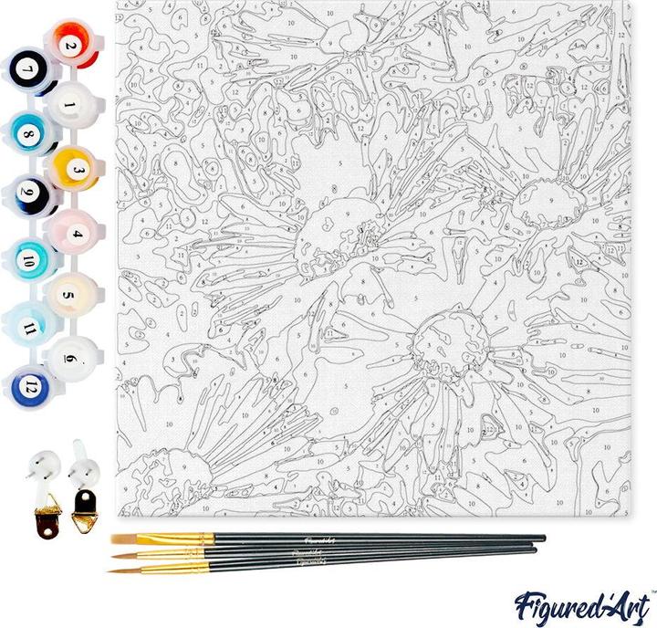 Image du produit Figured'Art Mini Peinture par Numéros avec Cadre - Jolies Marguerites