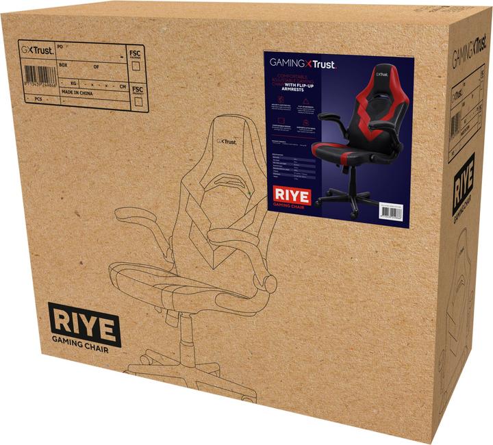 Produktbild Trust GXT 703R Riye Gaming-Stuhl Schwarz/Rot