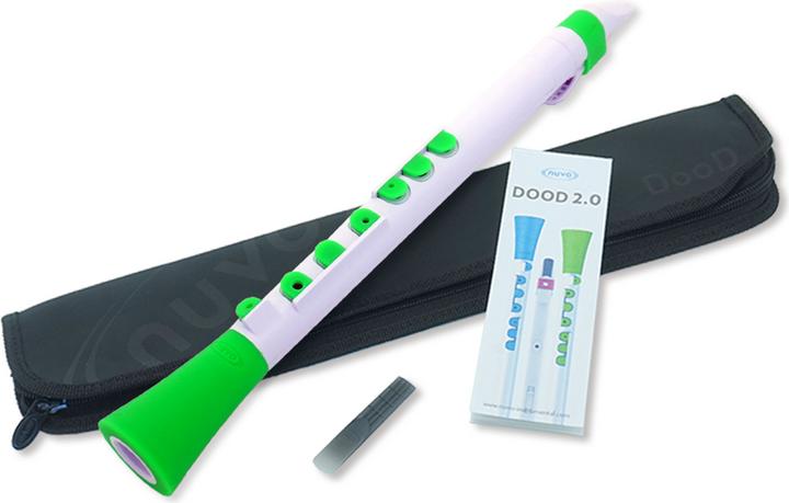 Nuvo N430D DooD2.0 Children's Clarinet in C, White-Green (Clarinet)