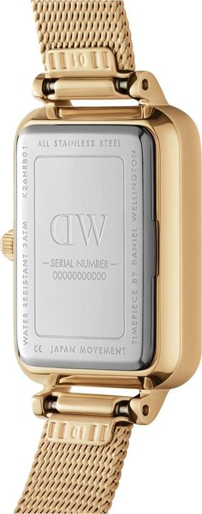Actual product image Daniel Wellington Quadro Pressed Evergold White (Analogue wristwatch, 20 mm)